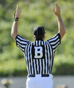 Photo of referee making the call